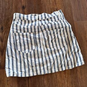Brandy Melville Blue and White Striped Skirt